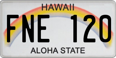 HI license plate FNE120