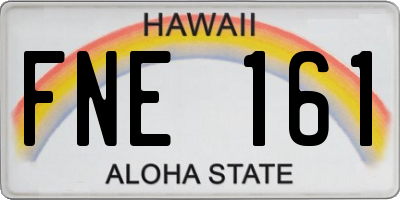 HI license plate FNE161