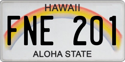 HI license plate FNE201