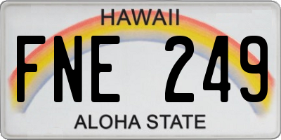 HI license plate FNE249