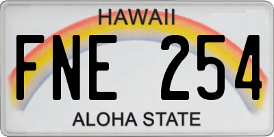 HI license plate FNE254
