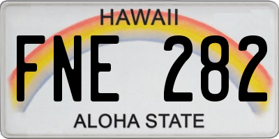 HI license plate FNE282