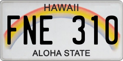 HI license plate FNE310