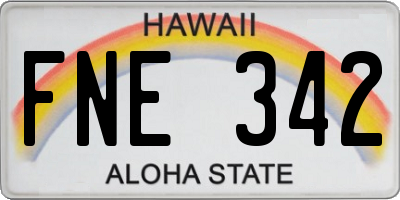 HI license plate FNE342