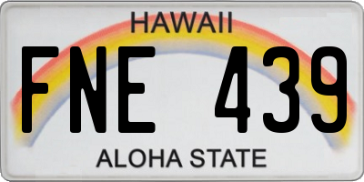HI license plate FNE439