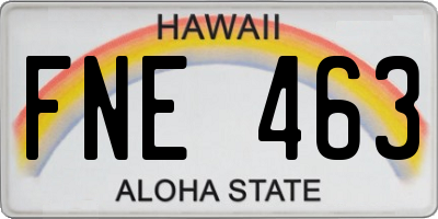 HI license plate FNE463