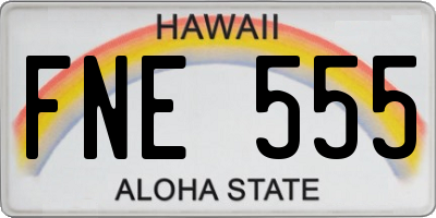 HI license plate FNE555
