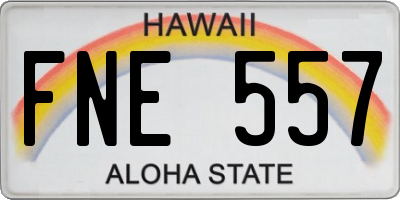 HI license plate FNE557