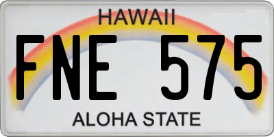 HI license plate FNE575