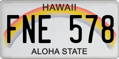 HI license plate FNE578