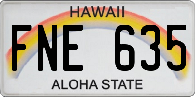 HI license plate FNE635
