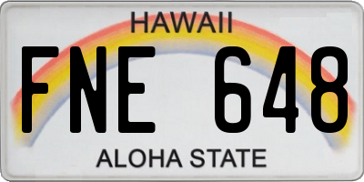 HI license plate FNE648
