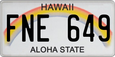 HI license plate FNE649