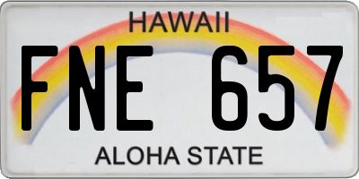 HI license plate FNE657
