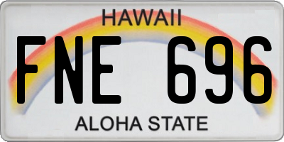 HI license plate FNE696