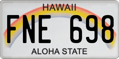 HI license plate FNE698