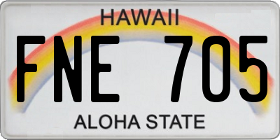 HI license plate FNE705