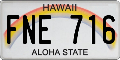 HI license plate FNE716