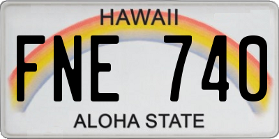 HI license plate FNE740