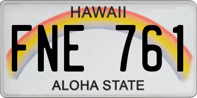 HI license plate FNE761