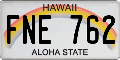 HI license plate FNE762