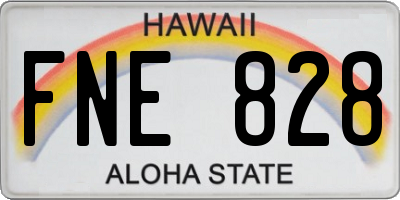 HI license plate FNE828