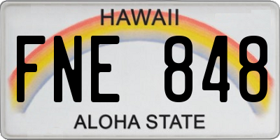 HI license plate FNE848
