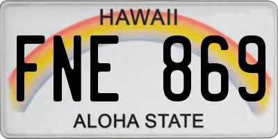 HI license plate FNE869