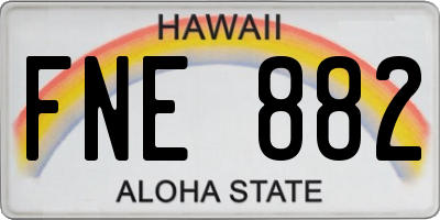 HI license plate FNE882