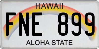HI license plate FNE899