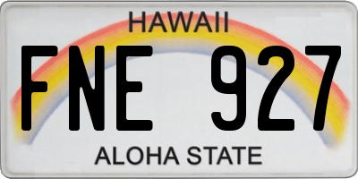 HI license plate FNE927