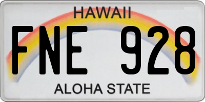HI license plate FNE928