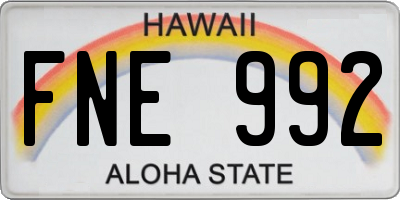 HI license plate FNE992