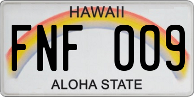 HI license plate FNF009