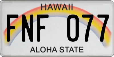 HI license plate FNF077