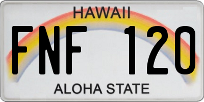 HI license plate FNF120