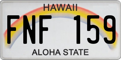 HI license plate FNF159