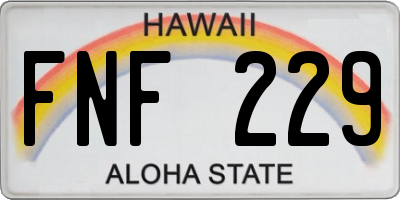 HI license plate FNF229