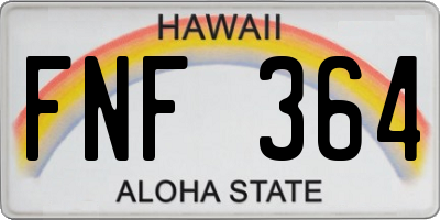 HI license plate FNF364