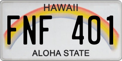 HI license plate FNF401