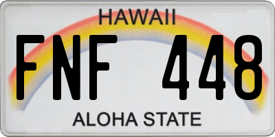 HI license plate FNF448