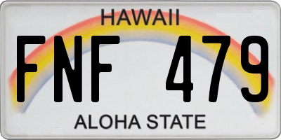 HI license plate FNF479