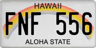 HI license plate FNF556