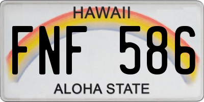 HI license plate FNF586