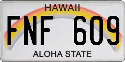 HI license plate FNF609