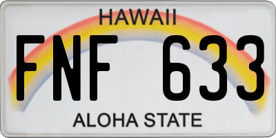 HI license plate FNF633