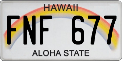 HI license plate FNF677