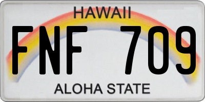 HI license plate FNF709