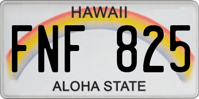 HI license plate FNF825