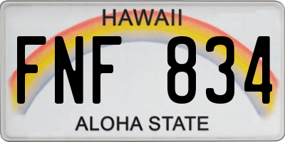 HI license plate FNF834
